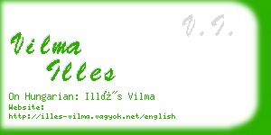 vilma illes business card